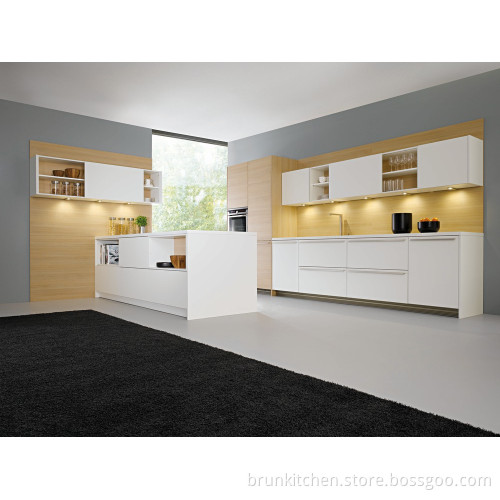 Quartz Countertop Acrylic Kitchen Cabinet
